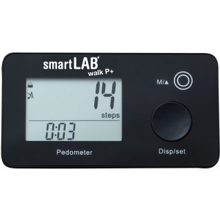 smartLAB walk P+ 3D-Pedometer with large display and ANT wirless data transfer. For Samsung and Sony mobile